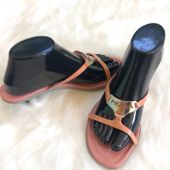 Prada Ladies Mauve Pink Kitten Heel Sandals Size 38 - Picture 7 of 16